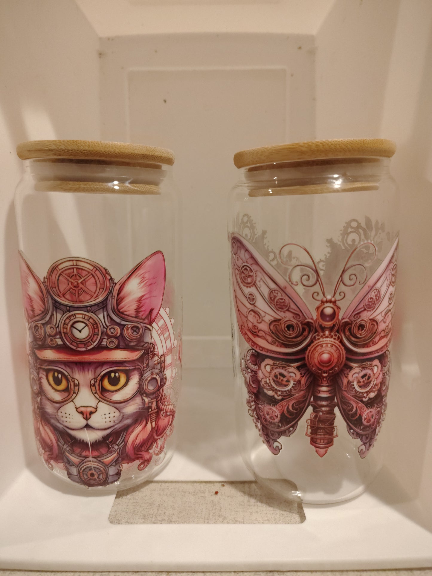 Glass Tumblers with Straws