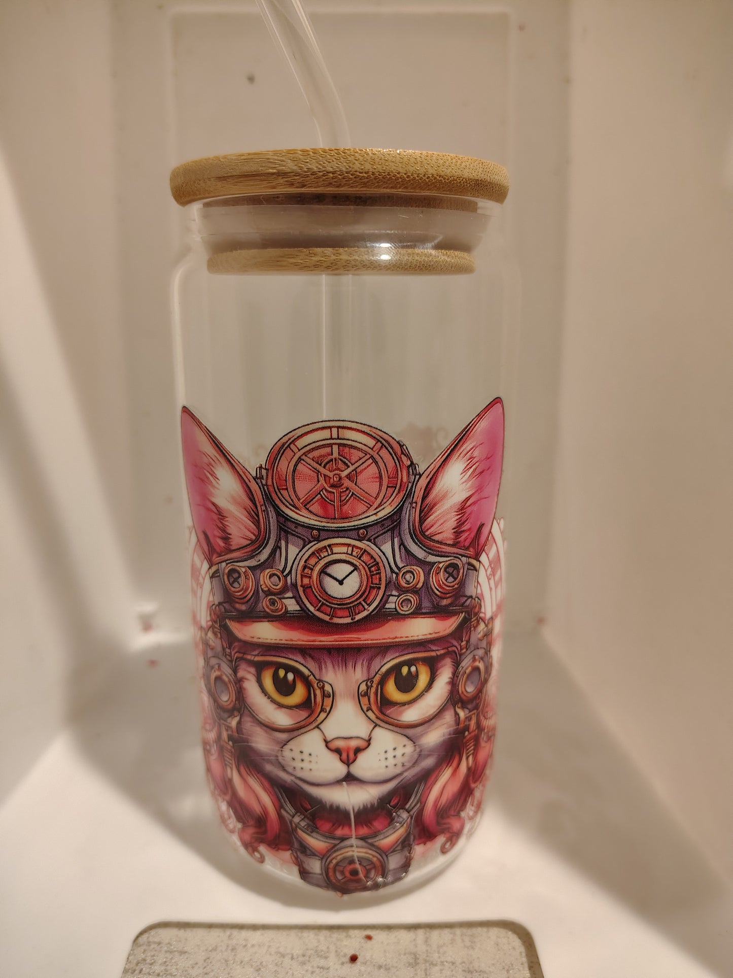 Glass Tumblers with Straws