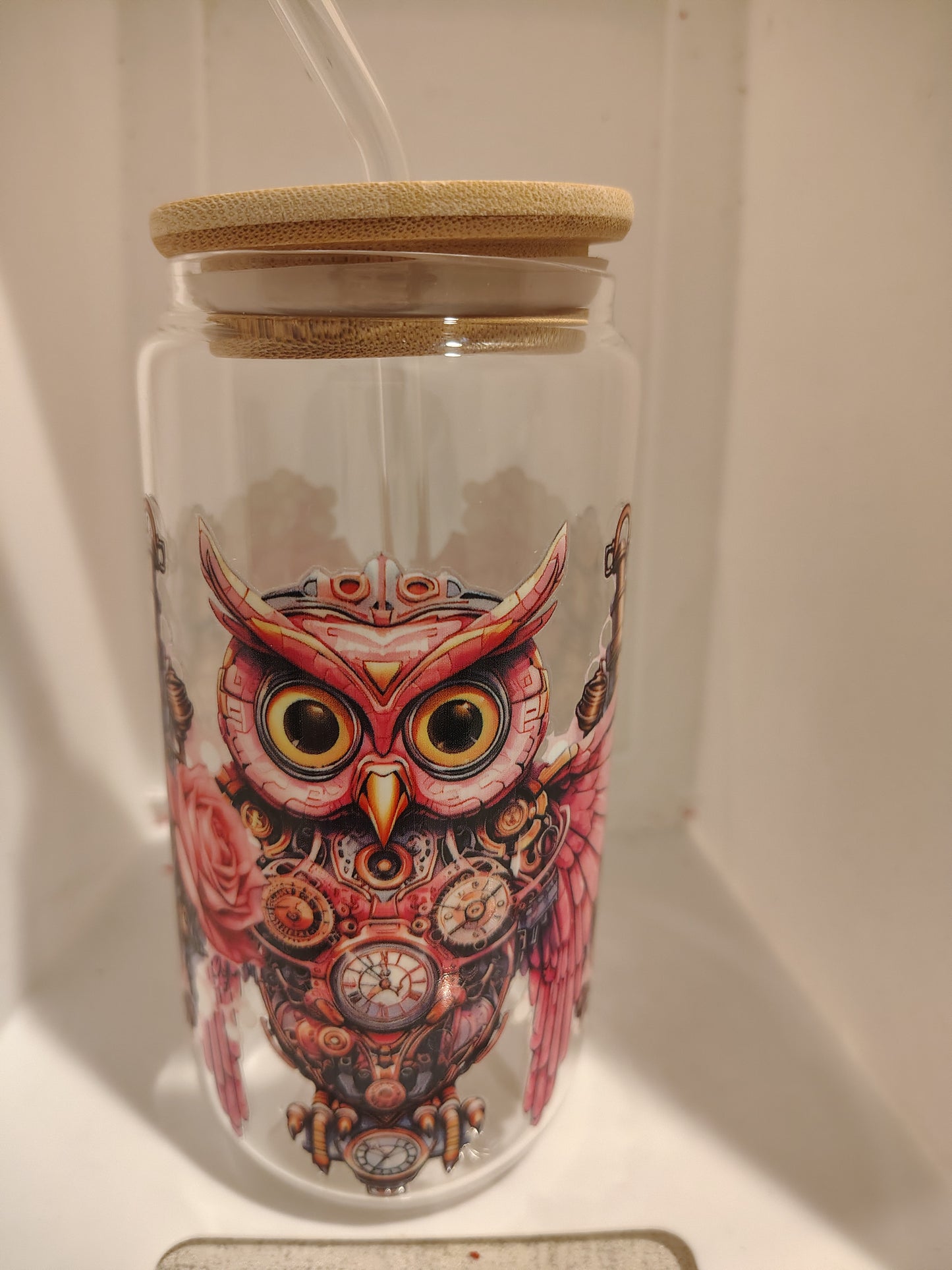 Glass Tumblers with Straws
