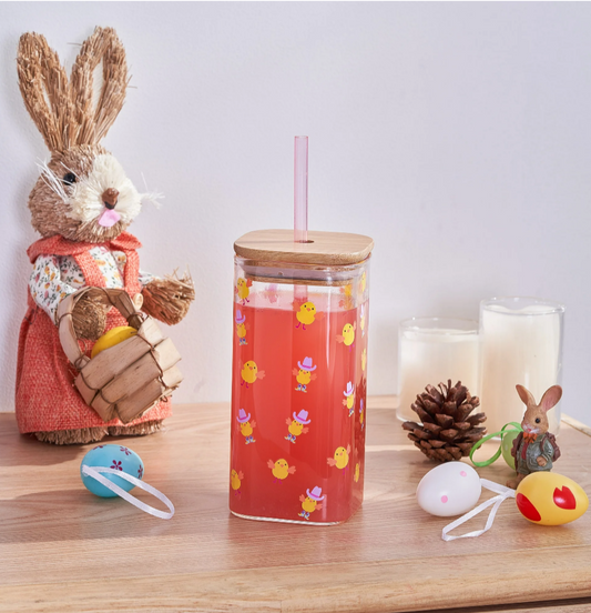 Glass Cups Easter/ Spring